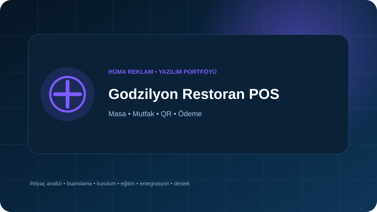 Godzilyon Restoran POS